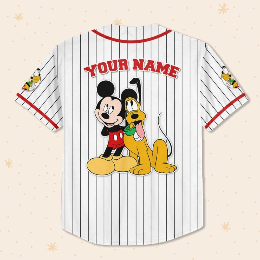 Custom Mickey Mouse Baseball Jersey For Kids/Youth/Adults – Personalized Sportswear - Image 4