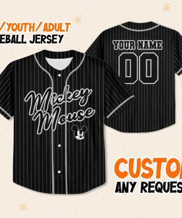 Custom Mickey Mouse Baseball Jersey - Personalize For Kids/Youth/Adults - Unique Gift!