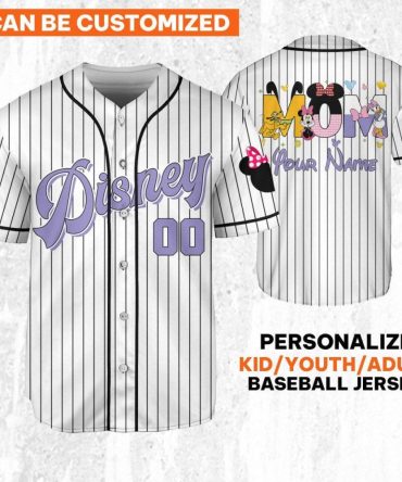 Custom Disney Baseball Jersey - Personalized For Kids, Youth & Adults - Unique Gift!