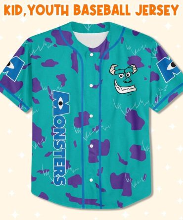 Colorful Monsters Kid'S Baseball Jersey – Fun, Durable Youth Sports Shirt