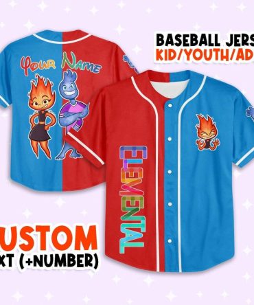 Custom Youth Baseball Jersey - Personalized Text & Number - Vibrant Design For Kids/Adults