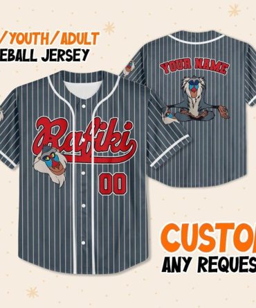 Custom Baseball Jersey For Kids/Youth/Adults - Personalized Name & Number, Stylish Design