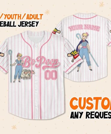 Custom Bo Peep Baseball Jersey For Kids/Youth/Adults - Personalize Yours!