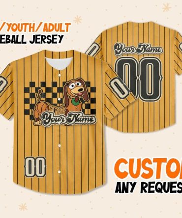 Customizable Kid/Youth/Adult Baseball Jersey - Personalized Name & Number - Fun Cartoon Design!