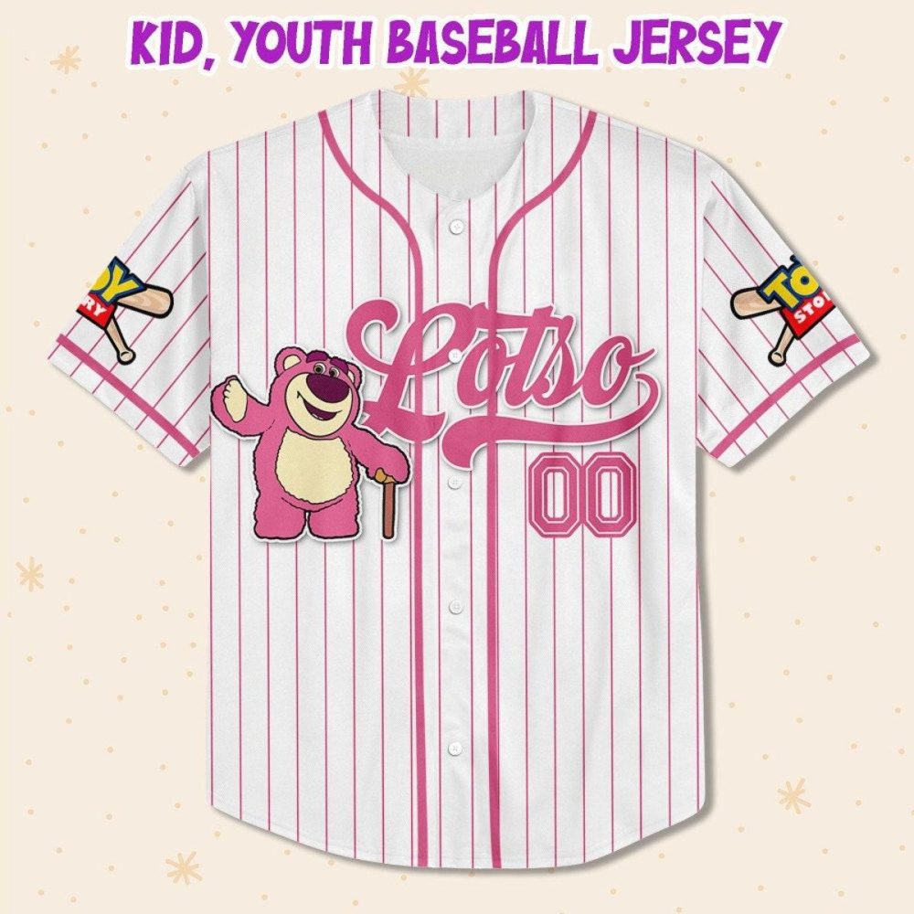 Customizable Kid/Youth/Adult Baseball Jersey - Cute Bear Design - Personalize With Your Name! - Image 3