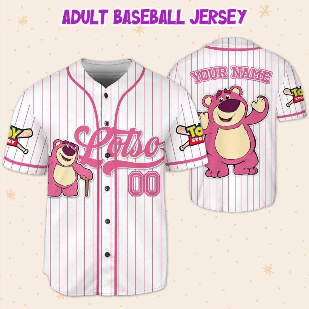 Customizable Kid/Youth/Adult Baseball Jersey - Cute Bear Design - Personalize With Your Name! - Image 6