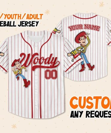 Custom Toy Story Baseball Jersey For Kids/Youth/Adults - Personalized Name & Design