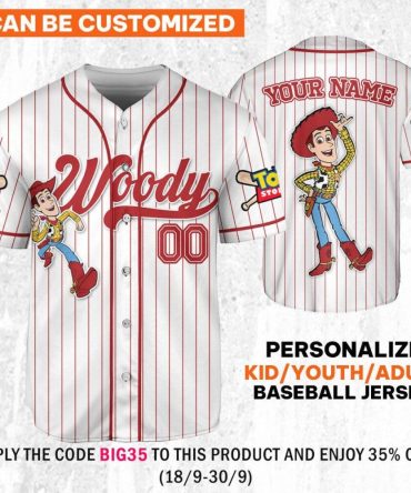 Custom Toy Story Baseball Jersey - Personalize With Your Name - Kids/Youth/Adult Sizes Available!