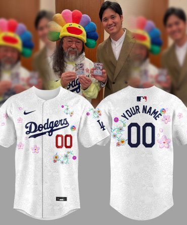 Custom Dodgers Floral Jersey – Personalized Name & Number, Unique Design