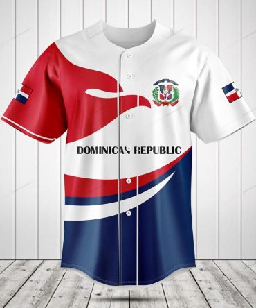 Dominican Republic Baseball Jersey - Patriotic Flag Design, Unisex Sportswear Top