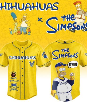 Limited Edition Simpsons X Chihuahuas Baseball Jersey – Fun Cartoon Crossover Apparel!
