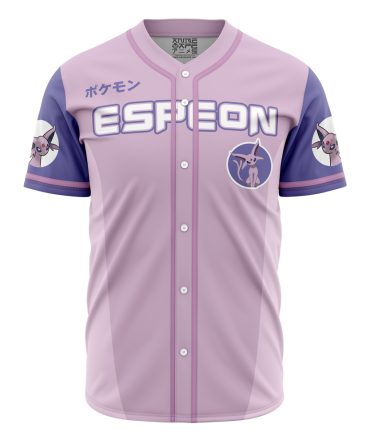 Espeon Themed Baseball Jersey - Stylish Pink & Purple Anime Apparel For Fans