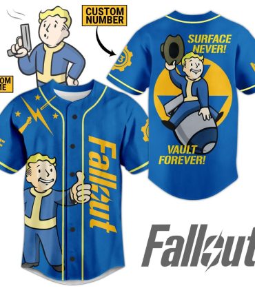 Customize Your Own Fallout Jersey – Personalized Gamer Apparel With Name & Number, Vault-Tec Inspired!
