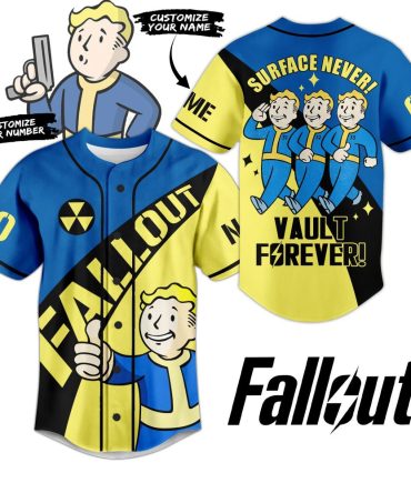 Custom Fallout Vault-Tec Jersey - Personalize Name & Number - Gamer Gift!