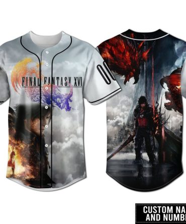 Custom Final Fantasy Xvi Baseball Jersey - Personalized Name & Number Design