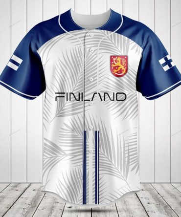 Stylish Finland Baseball Jersey – Men'S Short Sleeve Sports Shirt With Crest