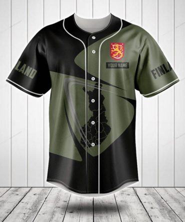 Custom Finland Baseball Jersey - Personalized Sportswear With Flag & Map Design
