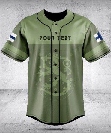 Customizable Finnish Flag Baseball Jersey - Stylish & Unique Design