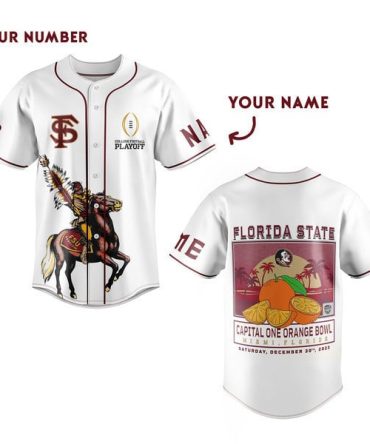 Custom Florida State Jersey - Orange Bowl Edition , Personalize With Name & Number!