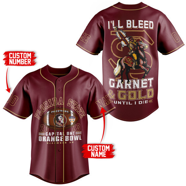Custom Florida State Jersey - 2023 Orange Bowl Edition - Add Name & Number - Image 4