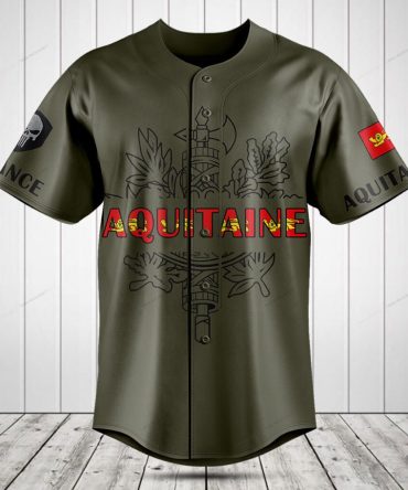 Stylish Aquitaine Baseball Jersey - Unique Design, High-Quality Fabric, Perfect Gift!