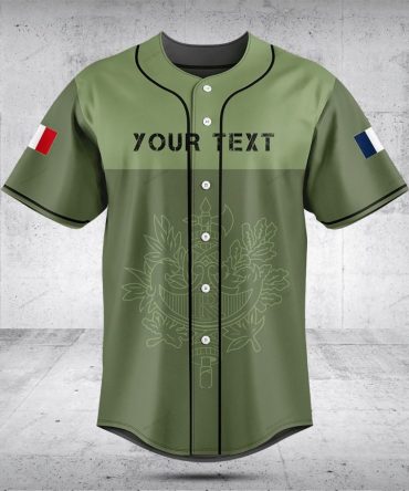 Customizable Green Baseball Jersey With Flag Accents - Personalized Sportswear