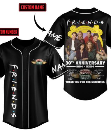 Custom Friends 30Th Anniversary Jersey - Personalize Name & Number - Limited Edition 1994-2024