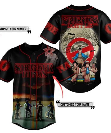 Customize Your Own Stranger Things Baseball Jersey - Friends Don'T Lie Edition!