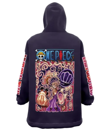 Gear 5Th Luffy One Piece Hooded Blanket Hoodie