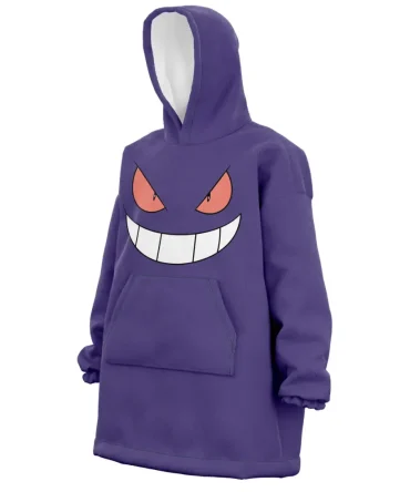 Gengar Pokemon Hooded Blanket Hoodie