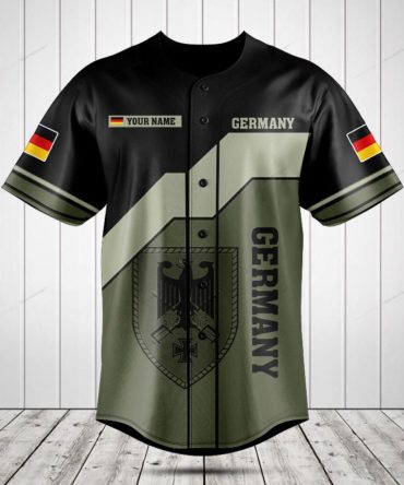 Custom Germany Baseball Jersey - Personalized Name & Flag Design - Stylish Sportswear