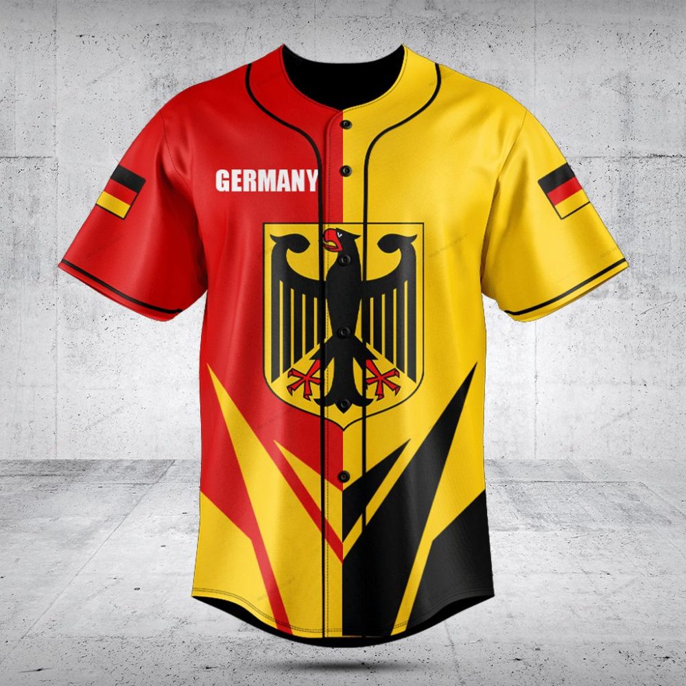 Germany Flag Baseball Jersey - Bold Eagle Design, Unisex Sportswear Top