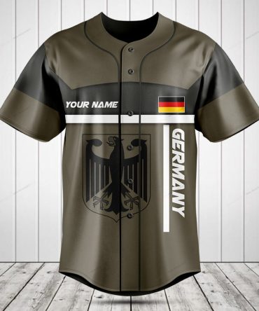 Custom Germany Baseball Jersey - Personalized Name & Flag Design - Stylish & Comfortable Fan Apparel
