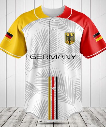 Germany Flag Baseball Jersey - Stylish Athletic Wear With Bold Design & National Pride