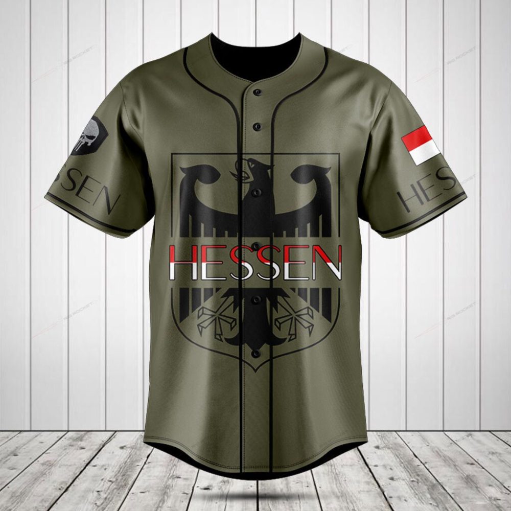 Limited Edition Hessen Baseball Jersey - Stylish Eagle Design & Premium Comfort