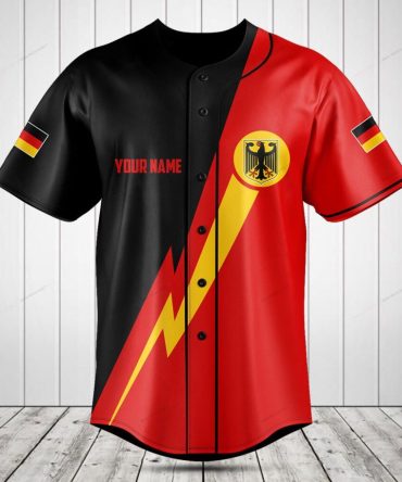 Customizable German Flag Baseball Jersey – Personalized Sports Apparel