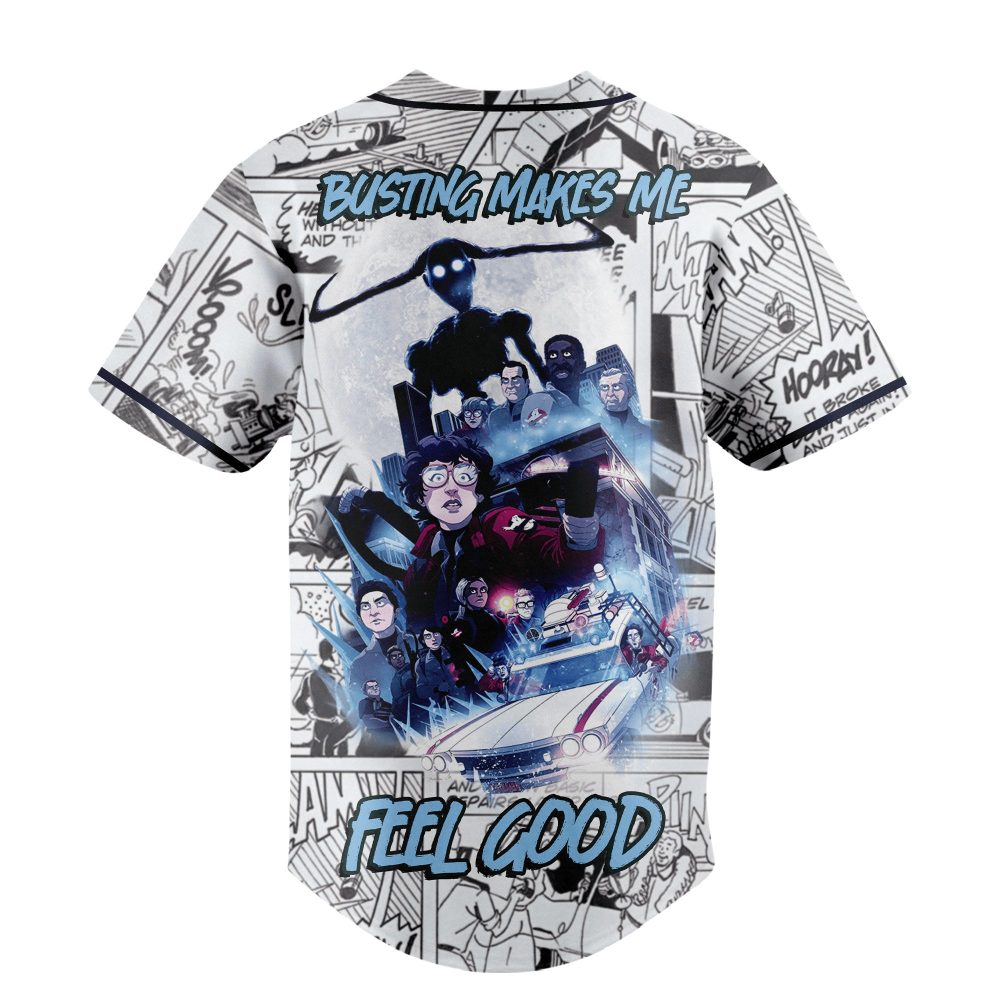 Ghostbusters Comic Style Baseball Jersey – Classic Movie Fan Apparel - Image 2