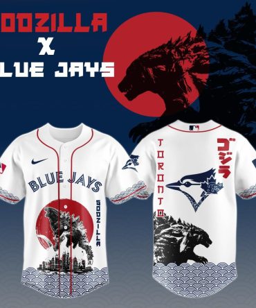 Limited Edition Godzilla X Blue Jays Jersey - Official Mlb Apparel For Fans