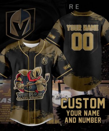 Custom Vegas Golden Knights Jersey – Add Your Name & Number – Perfect Fan Gift!