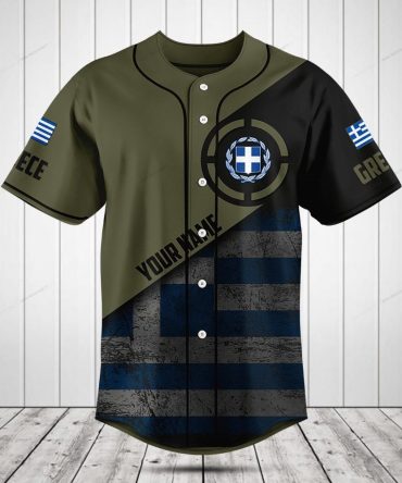 Custom Greek Flag Baseball Jersey – Personalize Your Style Today!