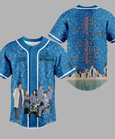 Grey'S Anatomy Baseball Jersey - Iconic Characters & Design - Perfect Gift For Fans!