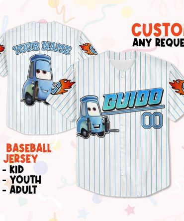 Custom Name Baseball Jersey - Kids, Youth, Adult - Personalized Cartoon Tee