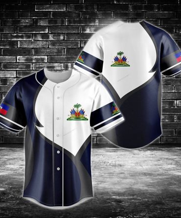 Haiti Flag Baseball Jersey - Stylish Athletic Wear For Fans & Athletes