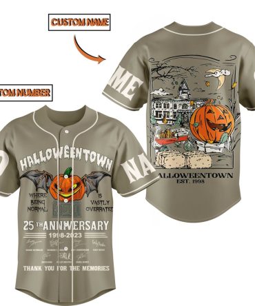 Custom Halloween Town Jersey – 25Th Anniversary Special Edition – Personalize Name & Number!
