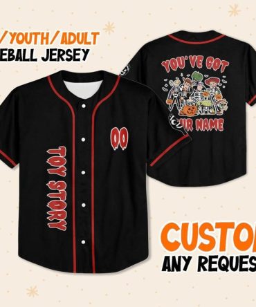 Custom Toy-Themed Baseball Jersey - Personalized Name & Number For Kids/Youth/Adults