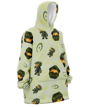 Halo Pattern Hooded Blanket Hoodie
