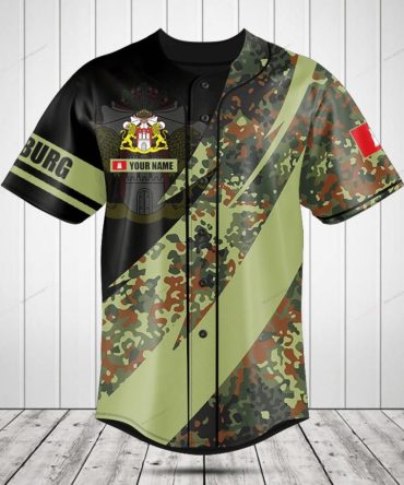 Custom Camouflage Baseball Jersey – Personalized Name & Logo Design For Sports Fans