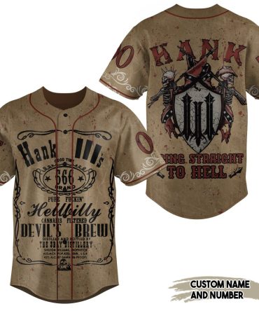 Customizable Vintage Hellbilly Baseball Jersey - Unique Design, Perfect Gift!