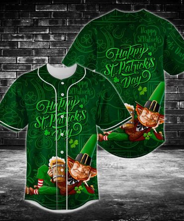 Celebrate St. Patrick'S Day In Style – Green Shamrock Leprechaun Baseball Jersey