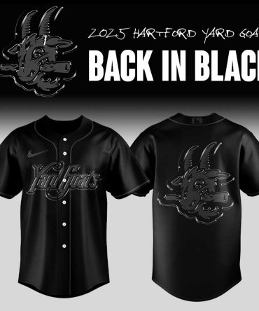 2025 Hartford Yard Goats Black Jersey – Limited Edition Game Day Gear